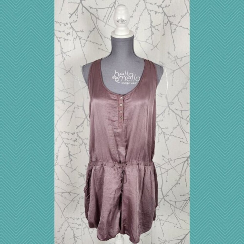 Zara Mauve Pink Satin Cotton Silk Dropwaist Mini Dress
